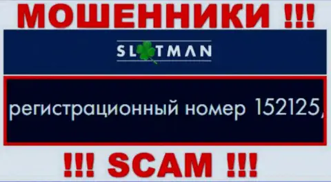Рег. номер Slot Man - сведения с официального веб-портала: 152125