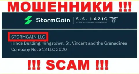Информация об юридическом лице StormGain - это компания STORMGAIN LLC