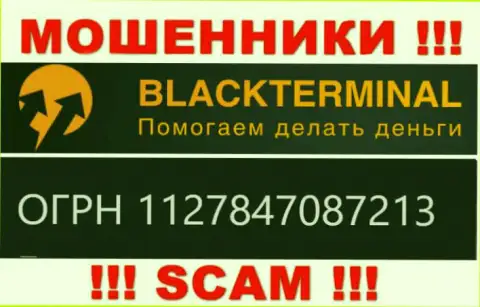 BlackTerminal Ru мошенники сети ! Их номер регистрации: 1127847087213