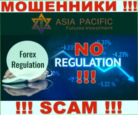 НЕ СОВЕТУЕМ сотрудничать с Asia Pacific Futures Investment Limited, которые, как оказалось, не имеют ни лицензии, ни регулирующего органа