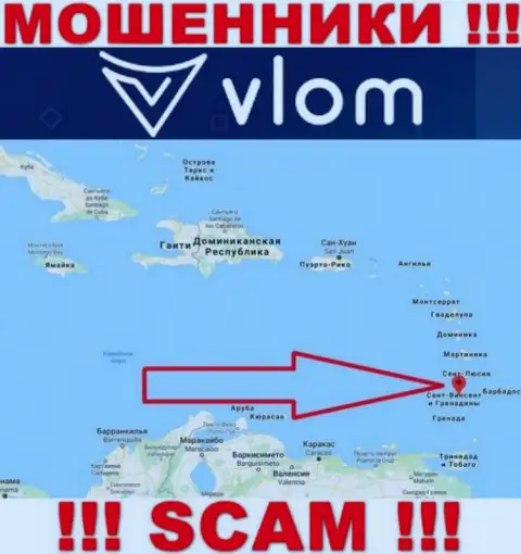 Компания Vlom - это обманщики, обосновались на территории Saint Vincent and the Grenadines, а это оффшорная зона