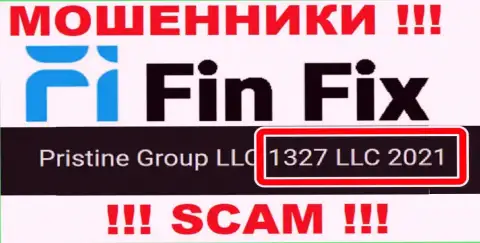 Регистрационный номер очередной мошеннической конторы Фин Фикс - 1327 LLC 2021