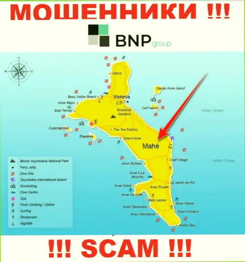 BNP Group расположились на территории - Mahe, Seychelles, остерегайтесь совместной работы с ними