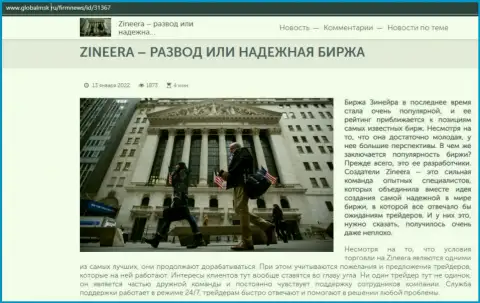 Краткие данные о компании Zinnera Com на интернет-ресурсе ГлобалМск Ру