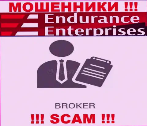 Endurance Enterprises не внушает доверия, Broker - это то, чем заняты указанные жулики