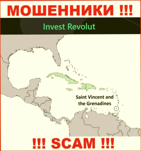 Invest Revolut находятся на территории - Kingstown, St Vincent and the Grenadines, избегайте совместного сотрудничества с ними