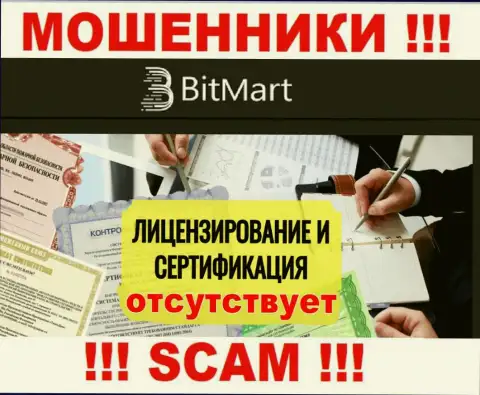 Из-за того, что у организации BitMart Com нет лицензионного документа, связываться с ними весьма рискованно - это ВОРЫ !