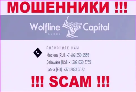 Будьте очень бдительны, когда трезвонят с левых номеров телефона, это могут оказаться internet мошенники Wolfline Capital