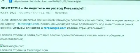 Forex Angle - это обманный Форекс ДЦ, перечислять кровно нажитые которому весьма рискованно (критичный комментарий)